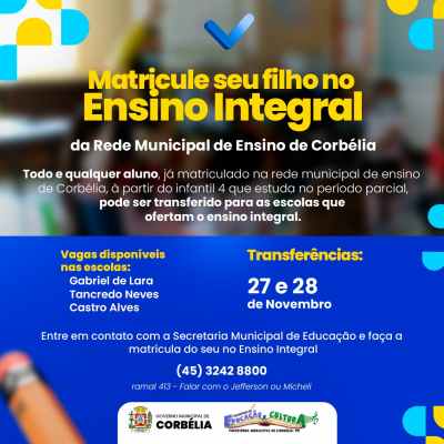 Portal do Aluno para alunos da rede municipal de ensino